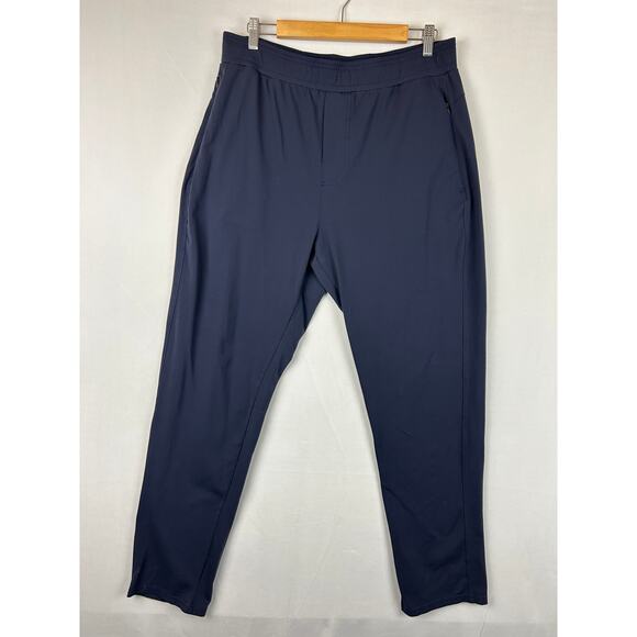 Public Rec Tapered Leg Elastic Tie Waist Jogger Pant Navy Blue Men's Size 36x32 - Picture 1 of 10